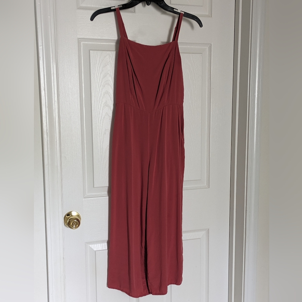 Old Navy Women’s Wide Leg Jumpsuit Size Small Dark Salmon Pink with Pockets